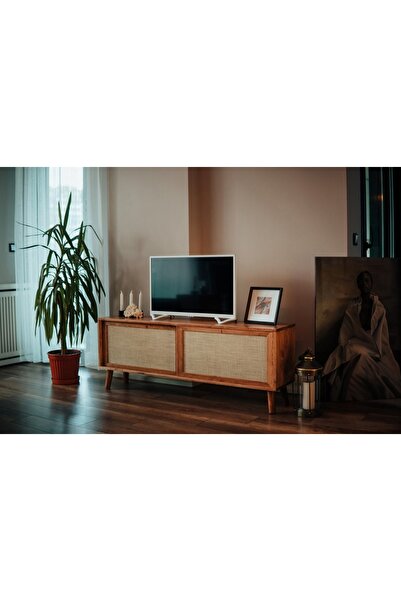 Vivense KUMAŞ KAPLAMALI  RAKKAS TV SEHPASI, SÜRGÜLÜ