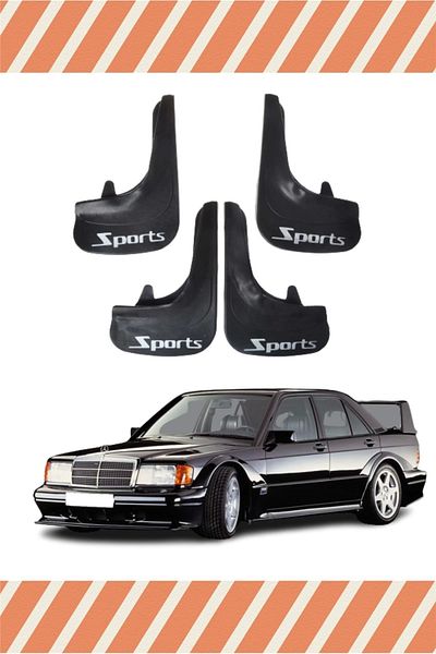 Heda Tex Hg Mercedes 190 E Sports Written 4-Piece Leggings Mudguard Mudflap
