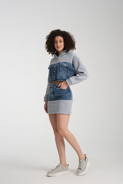 Rodi Women's Set with Denim Skirt - 1077