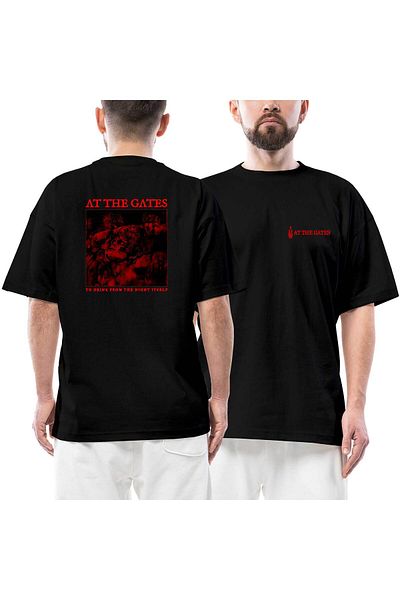 Z zepplin Μπλουζάκι Silky Black Oversize At The Gates με εμπρός πίσω εκτύπωση
