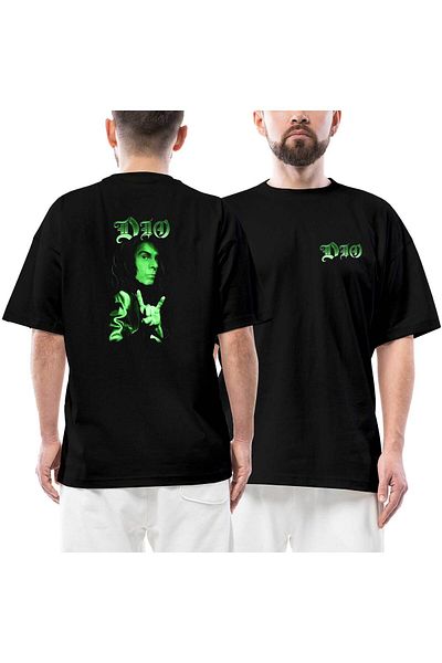 Z zepplin Μπλουζάκι Dio Face μπροστινό πίσω εμπριμέ μαύρο oversize