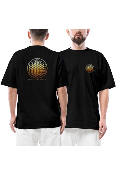 Z zepplin Bring Me The Horizon Sempiternal Μπροστινό Πίσω Μπλουζάκι με στάμπα μαύρο oversize
