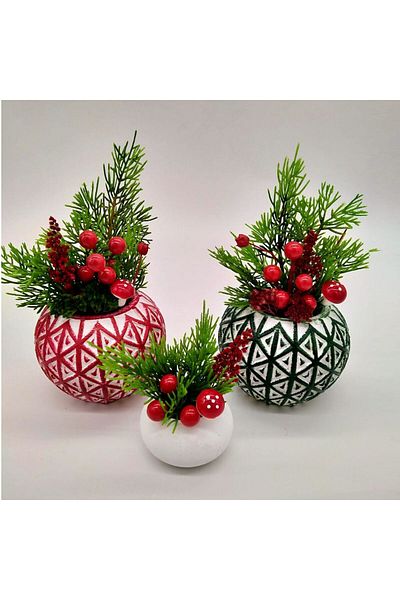 HOMS Decorative pot with artificial flowers, homs series A620, 17x5.5x9 cm, 30373