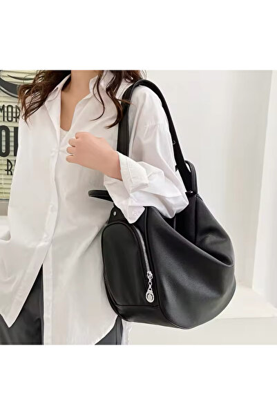 HONEY BAG Monca Multifunctional Black Backpack, Hand and Shoulder Bag