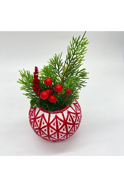 HOMS Decorative pot with artificial flowers, homs series A620, 17x5.5x9 cm, 30373