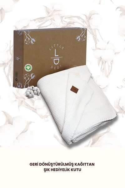 Next Baby Little Dedi Organic Cotton Sweater Knitted White Baby Blanket