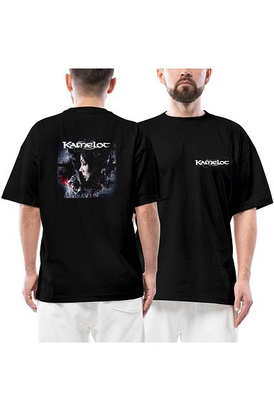 Z zepplin Μπλουζάκι Kamelot Haven μπροστινό πίσω με στάμπα μαύρο oversize