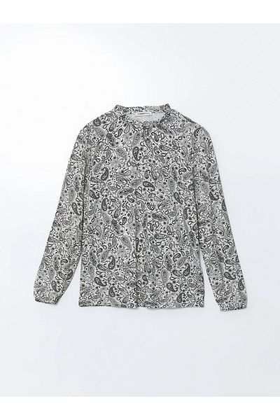 LC Waikiki Γυναικεία μπλούζα με σχέδιο Grace Stand Collar