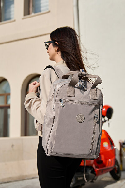 Sanmorris SRG Αδιάβροχο ύφασμα με πολλές υφές, βιζόν, σχολικό σακίδιο και τσά...