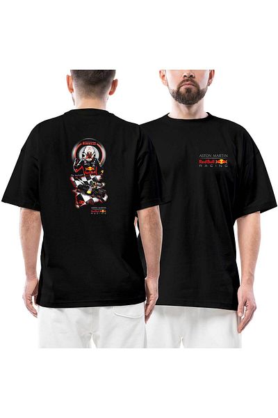 Z zepplin F1 Max V. Flea Front Back Printed Black Oversize T-Shirt