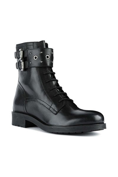 Geox Black Booties Womens Shoes