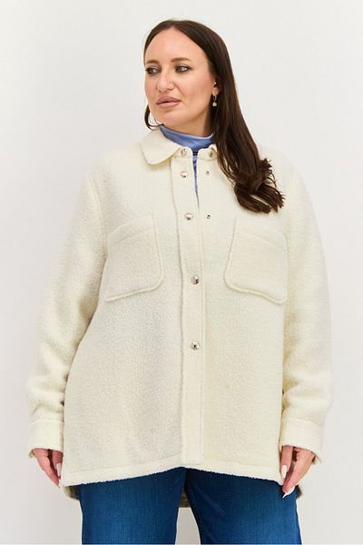 Tommy Hilfiger Women Textured Parka Jacket, Off White