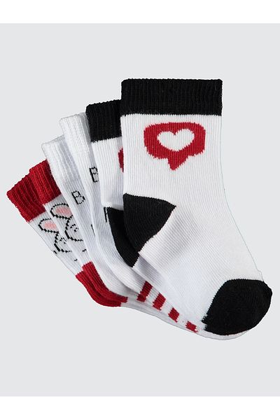 Civil Baby Baby Girl 3-Piece Socks Set 6-18 Months Red