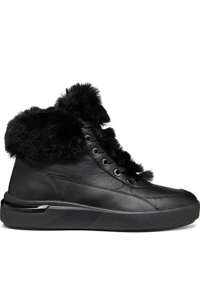 Geox Black Booties Womens Shoes