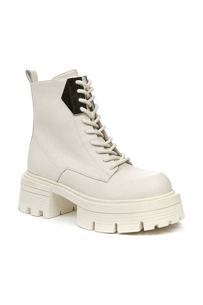 Keddo White Booties Womens Shoes