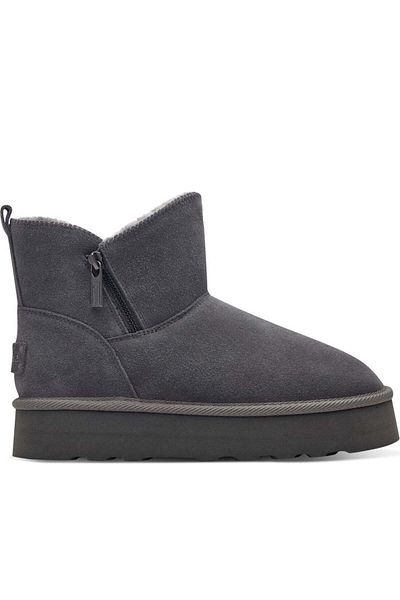 s.Oliver Grey Booties Womens Shoes