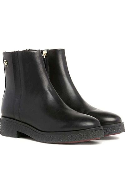 Tommy Hilfiger Black Booties Womens Shoes