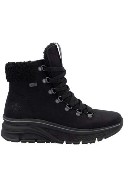 Rieker Black Booties Womens Shoes