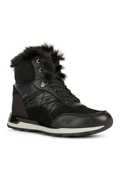 Geox Black Booties Womens Shoes