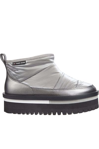 Tommy Jeans Silver Booties Womens Shoes
