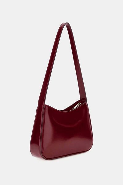 Guess حقيبة كتف أرنيلا توب زيب للنساء حقيبة كتف حمراء Hwng9496170-red