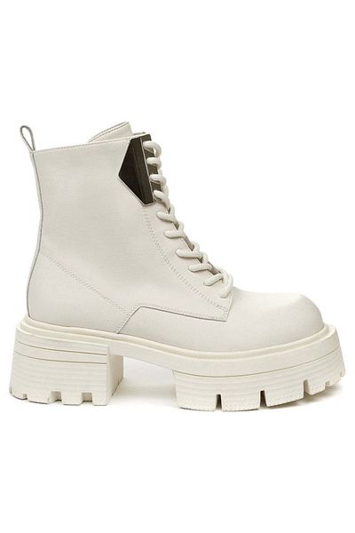 Keddo White Booties Womens Shoes
