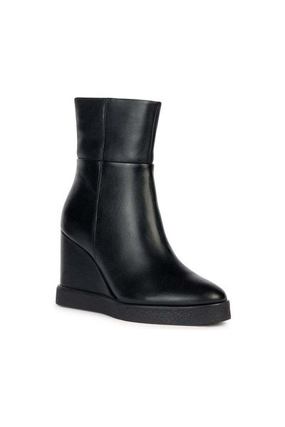 Geox Black Booties Womens Shoes