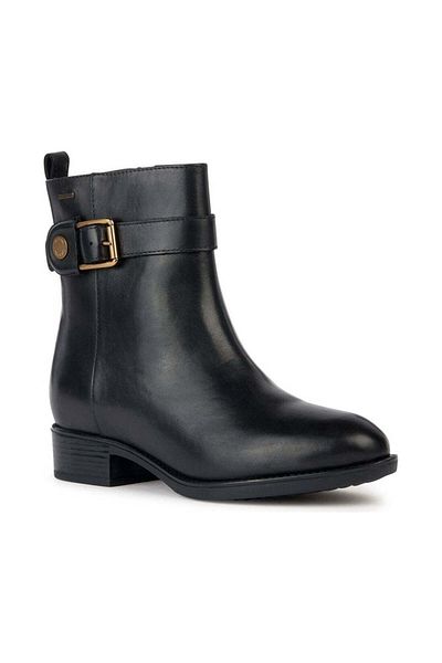 Geox Black Booties Womens Shoes