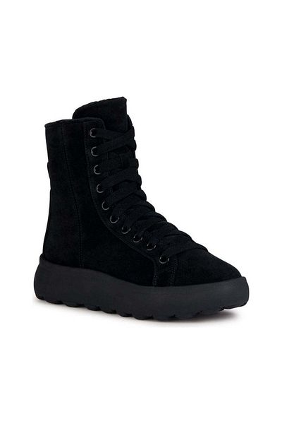 Geox Black Booties Womens Shoes