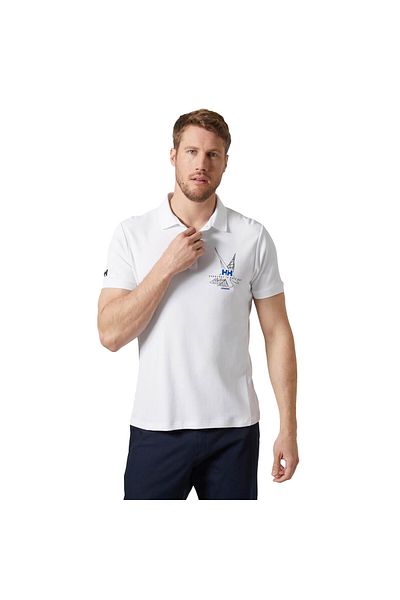 Helly Hansen Hp Race Polo Ανδρικό λευκό μπλουζάκι πόλο Ανδρικό μπλουζάκι πόλο Hha.34416