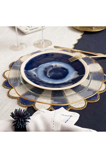 Zsa Zsa Zsu Leırıa Stoneware Pasta Tabağı 23 Cm Mavi