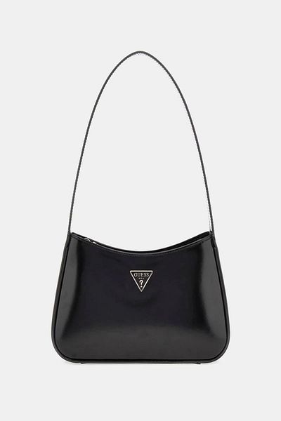 Guess حقيبة كتف أرنيلا توب زيب للنساء باللون الأسود Hwng9496170-bla