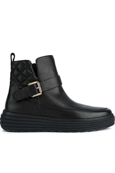 Geox Black Booties Womens Shoes