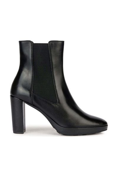 Geox Black Booties Womens Shoes