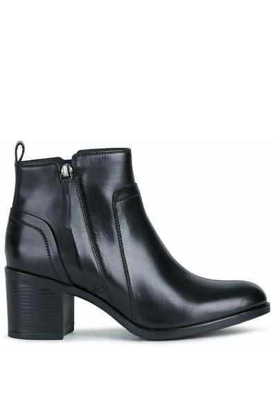 Geox Black Booties Womens Shoes