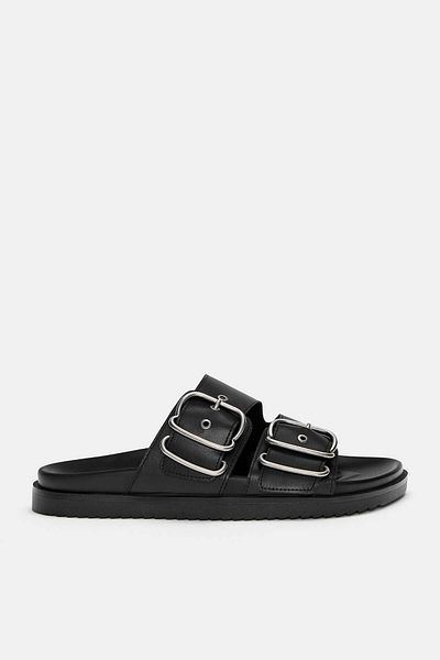 Pull & Bear Flat slider sandals with buckles