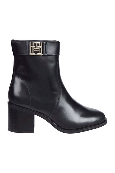 Tommy Hilfiger Black Booties Womens Shoes