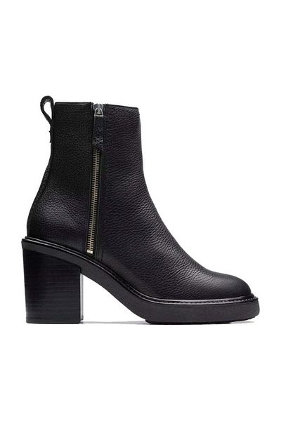 CLARKS Black Booties Womens Shoes