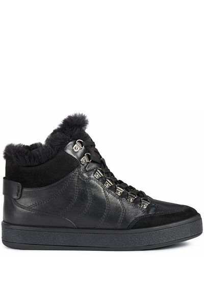 Geox Black Booties Womens Shoes