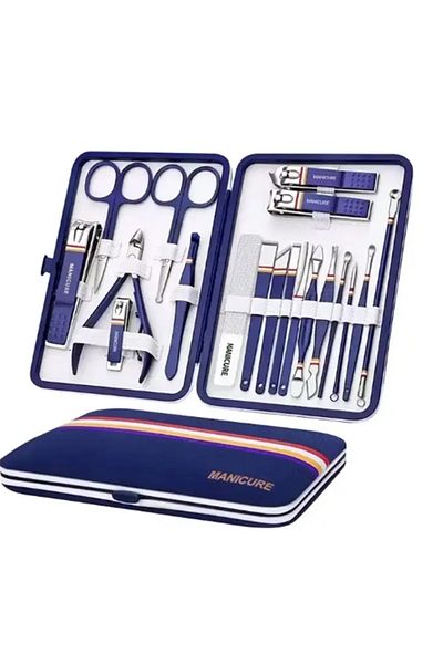 gaman 19 Pieces Manicure-Pediküre Set Stainless Steel Nail Care Kit- Beauty Care Kit