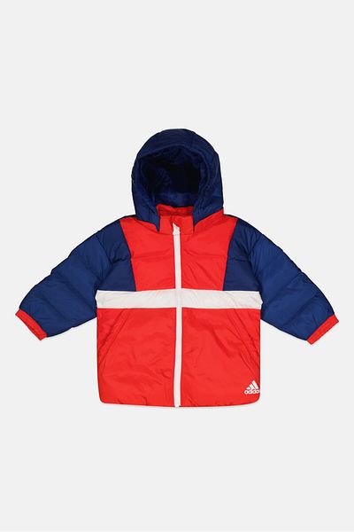 adidas Toddlers Boy Hooded Puffer Jacket, Red