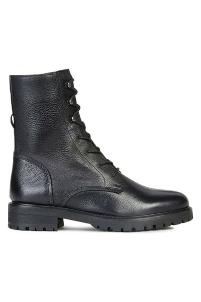 Geox Black Booties Womens Shoes