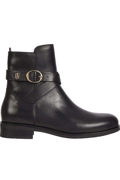 Tommy Hilfiger Black Booties Womens Shoes
