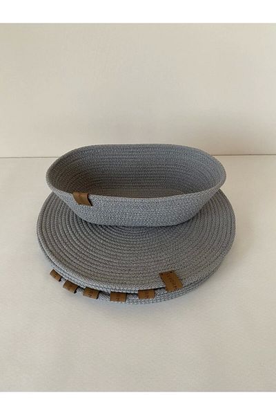 Sevdam Sepet Set de două - Set de 6 servicii americane, frânghie pentru coș de pâine de dimensiuni mici