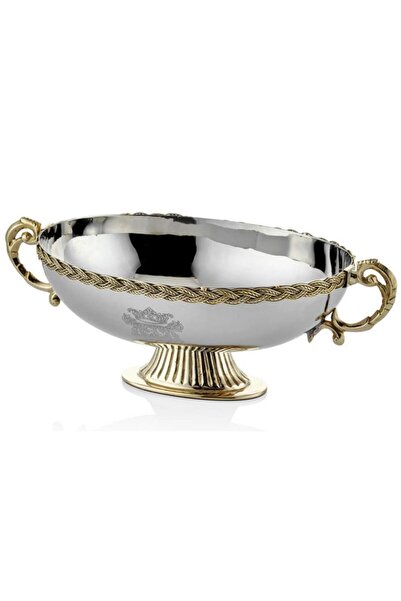 LAMEDORE BLACK PEARL HALAT DESENLİ KULPLU DEKORATİF KÜÇÜK KASE 35X17X15 CM