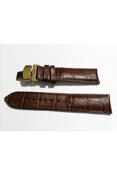 FADO &Herture Watch & Fit Butterfly Clasp 22 mm Coffee Cord (182) Gold Clasp