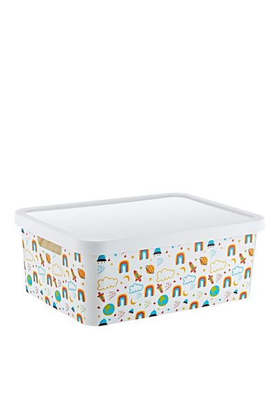 Smartware 12 lt Capacity Stafi Patterned Multi-Purpose Box