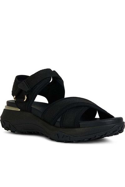 Geox Black Sandals Womens Shoes