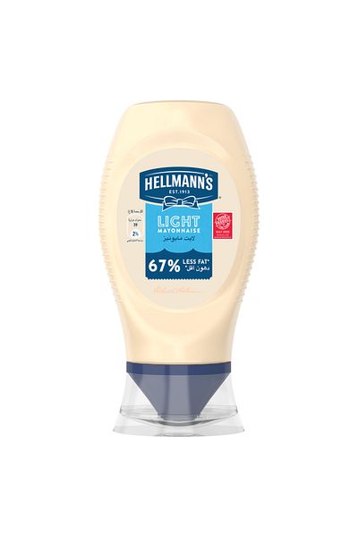 Hellmann's Light Mayonnaise, 67% Less Fat, 100% Recycled Plastic Bottle, 240g