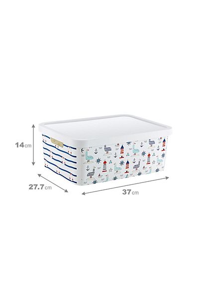Smartware 12 lt Capacity Stafi Patterned Multi-Purpose Box